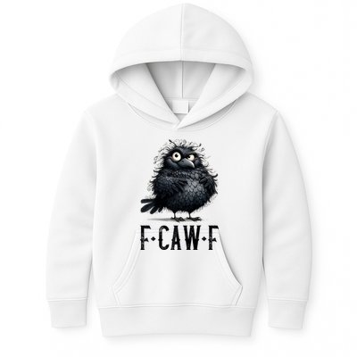 F-Caw-F Black Crow Black Bird Funny Crow F-Caw-F Premium Kids Hoodie