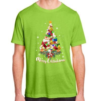 Funny Book Christmas Tree Teachers Bookworm Librarian Xmas Cool Gift Adult ChromaSoft Performance T-Shirt