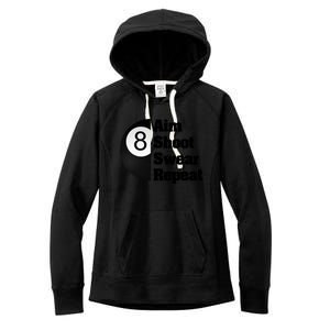 Funny Billiard Cool Gift For 8ball Pool Player Women's Fleece Hoodie