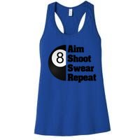 Funny Billiard Cool Gift For 8ball Pool Player Women's Racerback Tank