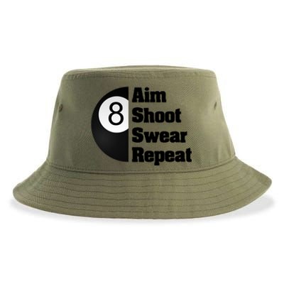 Funny Billiard Cool Gift For 8ball Pool Player Sustainable Bucket Hat