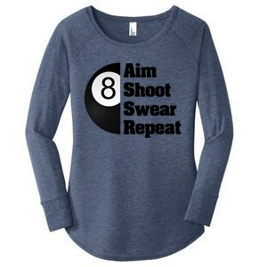 Funny Billiard Cool Gift For 8ball Pool Player Women's Perfect Tri Tunic Long Sleeve Shirt