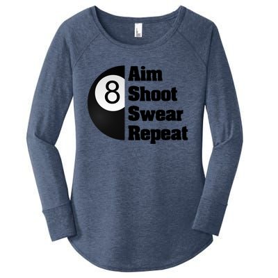 Funny Billiard Cool Gift For 8ball Pool Player Women's Perfect Tri Tunic Long Sleeve Shirt