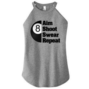 Funny Billiard Cool Gift For 8ball Pool Player Women's Perfect Tri Rocker Tank