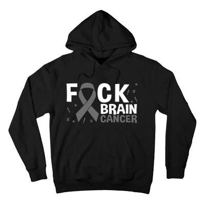 Fuck Brain Cancer Gray Ribbon Hoodie