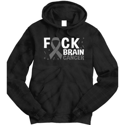 Fuck Brain Cancer Gray Ribbon Tie Dye Hoodie