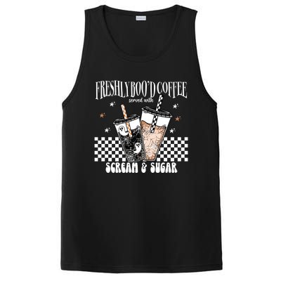 Freshly BooD Coffee With Scream And Sugar Halloween Cofee Cool Gift PosiCharge Competitor Tank