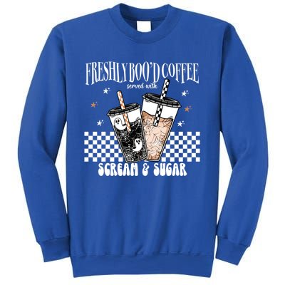 Freshly BooD Coffee With Scream And Sugar Halloween Cofee Cool Gift Sweatshirt