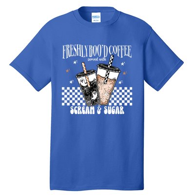 Freshly BooD Coffee With Scream And Sugar Halloween Cofee Cool Gift Tall T-Shirt