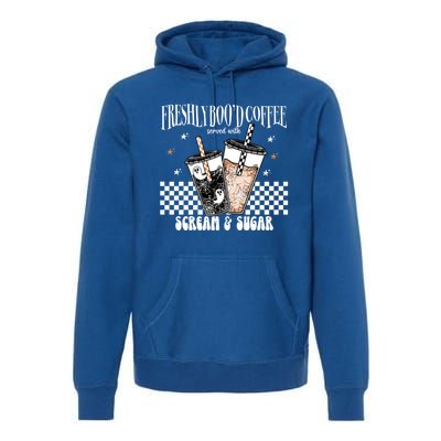 Freshly BooD Coffee With Scream And Sugar Halloween Cofee Cool Gift Premium Hoodie