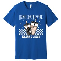 Freshly BooD Coffee With Scream And Sugar Halloween Cofee Cool Gift Premium T-Shirt