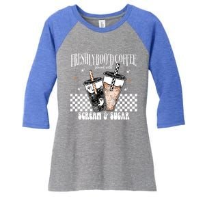 Freshly BooD Coffee With Scream And Sugar Halloween Cofee Cool Gift Women's Tri-Blend 3/4-Sleeve Raglan Shirt