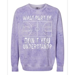 Funny Basketball Coach Design Women Ball Game Trainers Colorblast Crewneck Sweatshirt