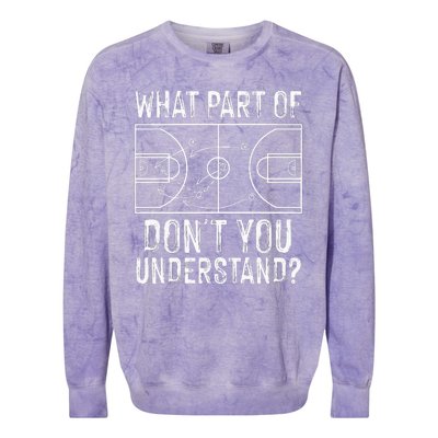 Funny Basketball Coach Design Women Ball Game Trainers Colorblast Crewneck Sweatshirt