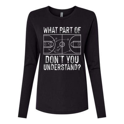 Funny Basketball Coach Design Women Ball Game Trainers Womens Cotton Relaxed Long Sleeve T-Shirt