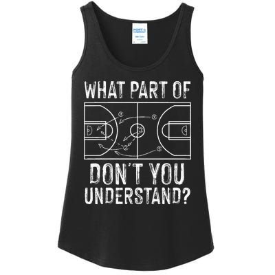 Funny Basketball Coach Design Women Ball Game Trainers Ladies Essential Tank