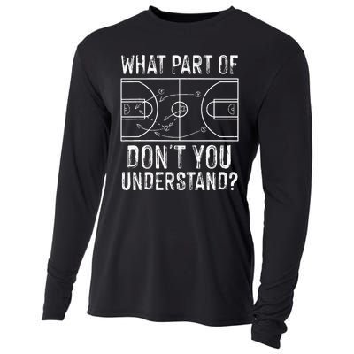 Funny Basketball Coach Design Women Ball Game Trainers Cooling Performance Long Sleeve Crew