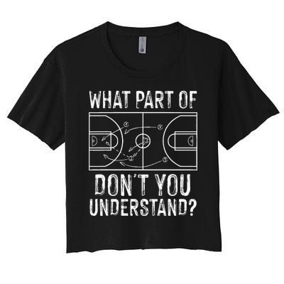 Funny Basketball Coach Design Women Ball Game Trainers Women's Crop Top Tee