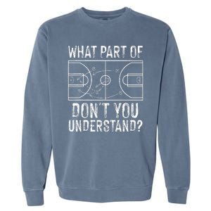 Funny Basketball Coach Design Women Ball Game Trainers Garment-Dyed Sweatshirt