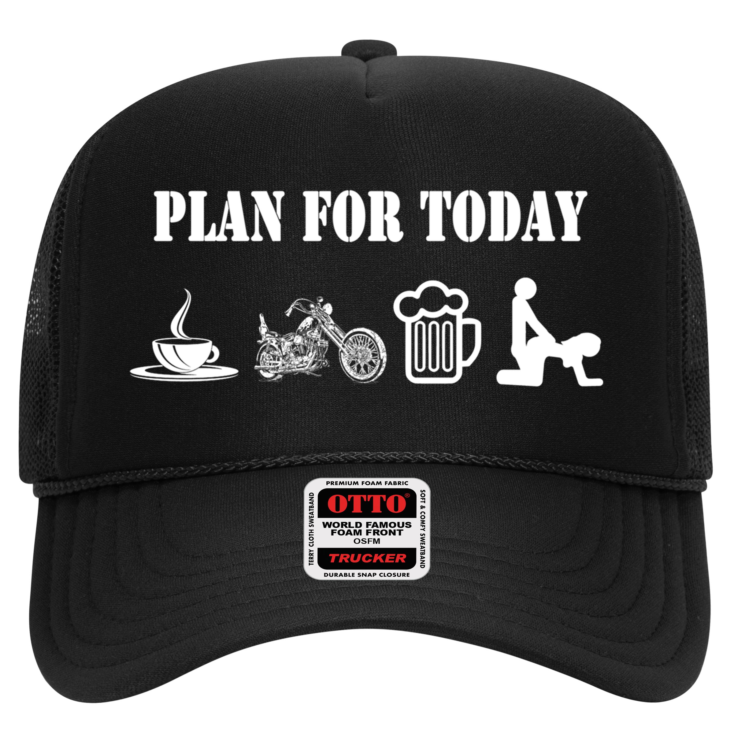 Funny Biker Chopper Motorcycle Plan For Day Gift Hat