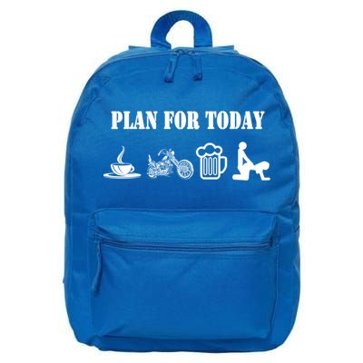 Funny Biker Chopper Motorcycle Plan For Day Gift 16 in Basic Backpack