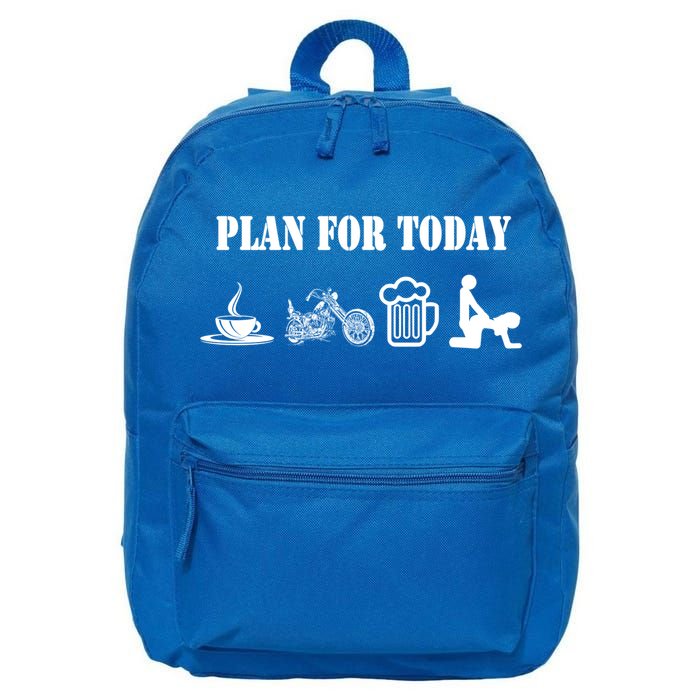 Funny Biker Chopper Motorcycle Plan For Day Gift 16 in Basic Backpack