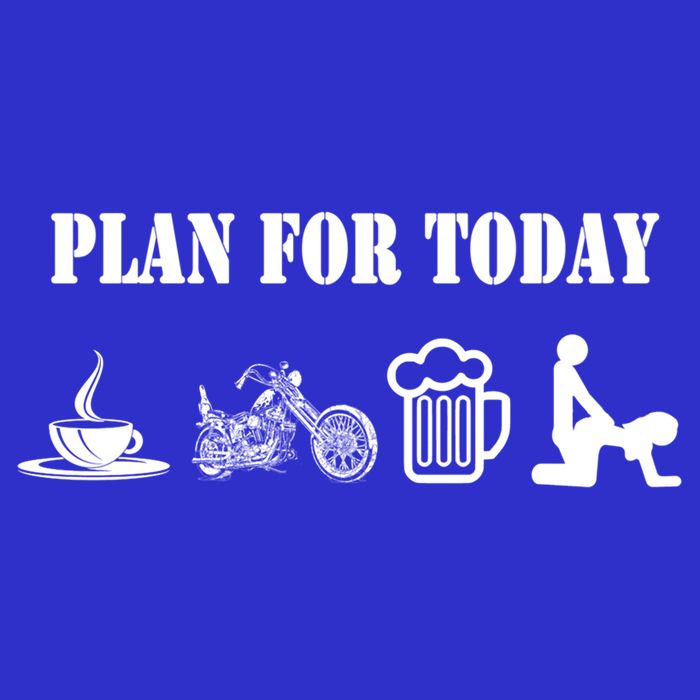 Funny Biker Chopper Motorcycle Plan For Day Gift 16 in Basic Backpack