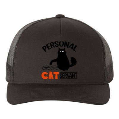 Funny Black Cat Personal Cat Servant Yupoong Adult 5-Panel Trucker Hat