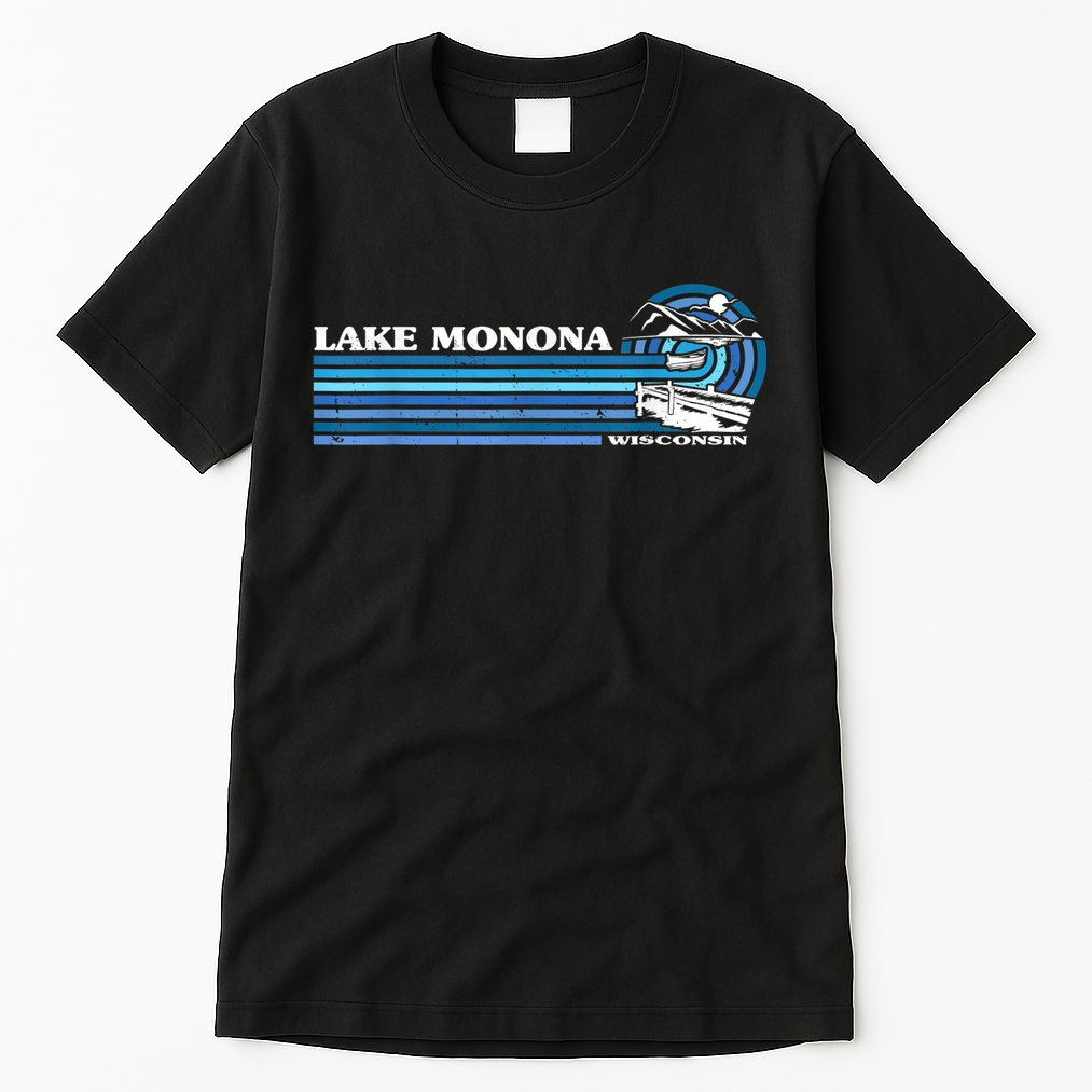 Fishing Boating Camping Lake Vacation Lake Monona Tall T-Shirt