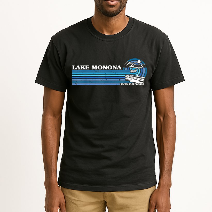 Fishing Boating Camping Lake Vacation Lake Monona Tall T-Shirt