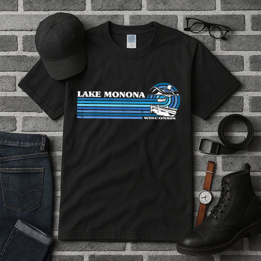 Fishing Boating Camping Lake Vacation Lake Monona Tall T-Shirt