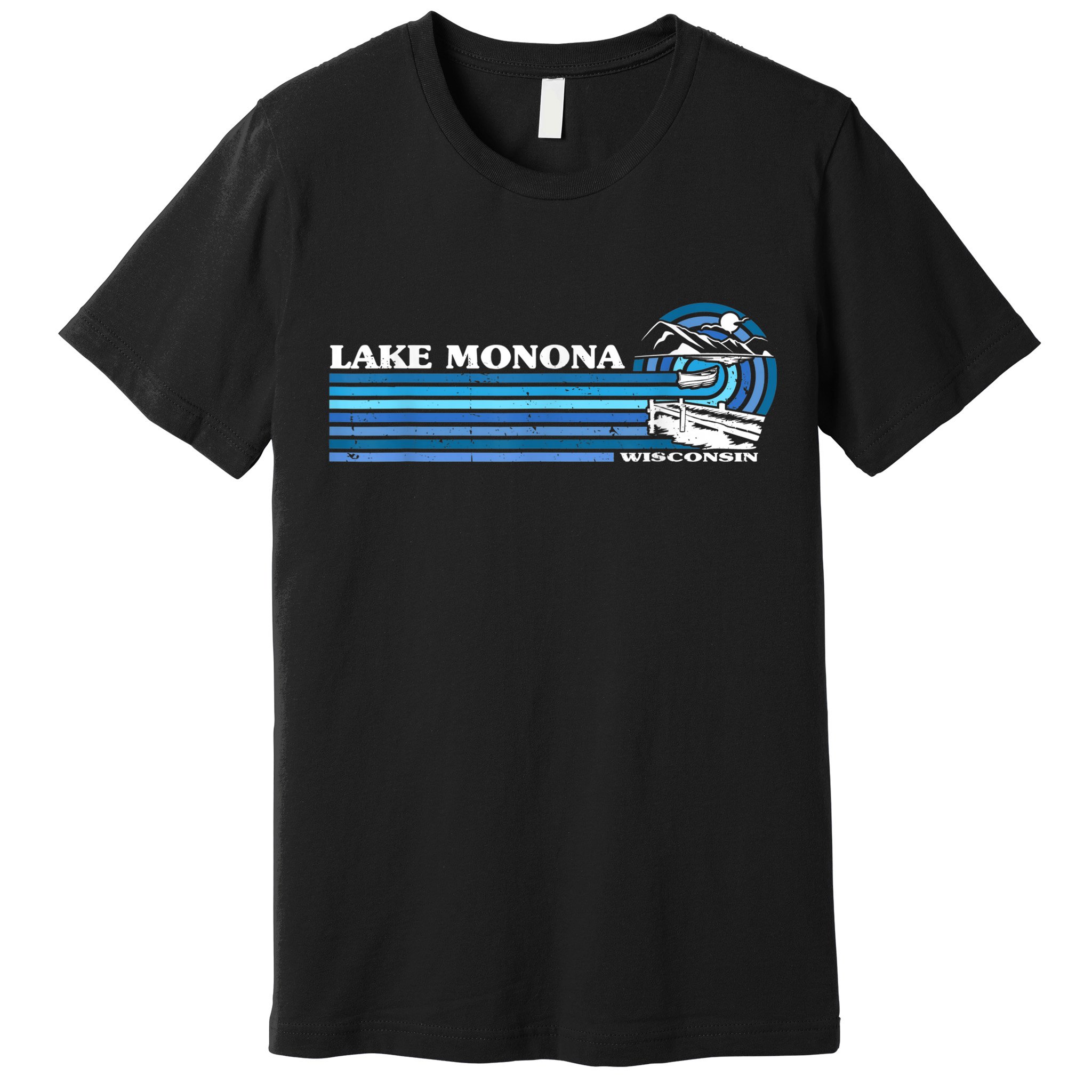Fishing Boating Camping Lake Vacation Lake Monona Premium T-Shirt