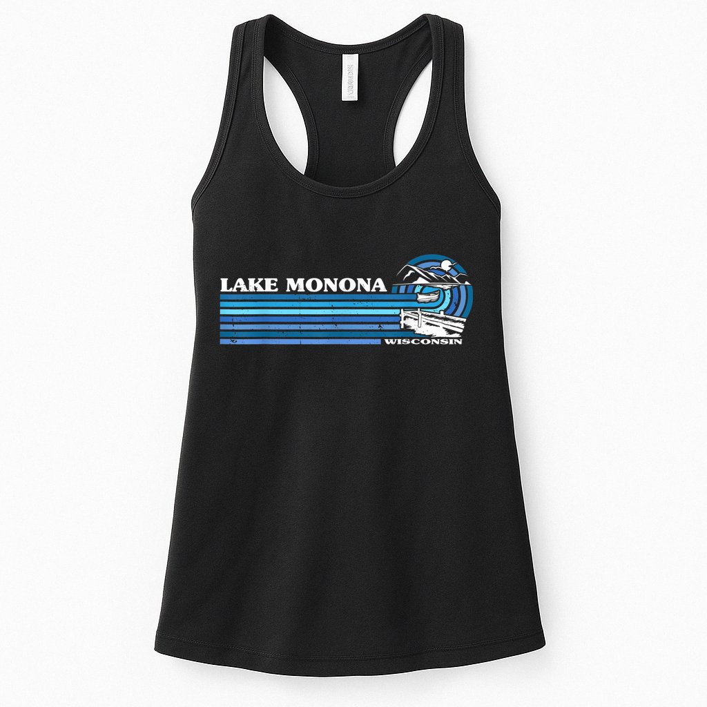 Fishing Boating Camping Lake Vacation Lake Monona Womens Tank Top