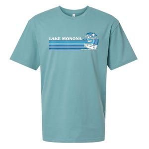 Fishing Boating Camping Lake Vacation Lake Monona Sueded Cloud Jersey T-Shirt