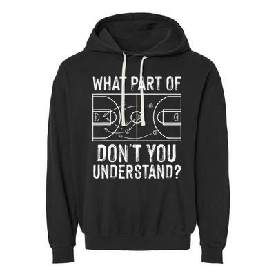 Funny Basketball Coach Design  Ball Game Trainers Garment-Dyed Fleece Hoodie