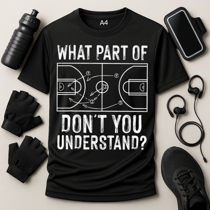 Funny Basketball Coach Design  Ball Game Trainers Cooling Performance Crew T-Shirt