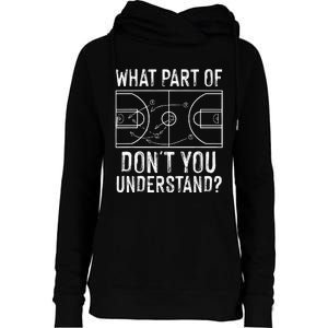 Funny Basketball Coach Design  Ball Game Trainers Womens Funnel Neck Pullover Hood