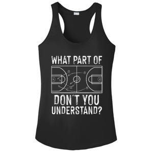 Funny Basketball Coach Design  Ball Game Trainers Ladies PosiCharge Competitor Racerback Tank