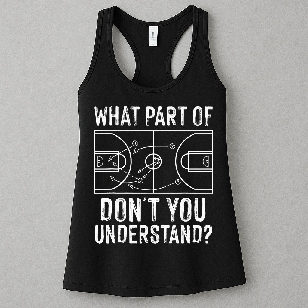 Funny Basketball Coach Design  Ball Game Trainers Womens Tank Top