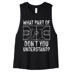 Funny Basketball Coach Design  Ball Game Trainers Women's Racerback Cropped Tank