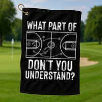 Funny Basketball Coach Design  Ball Game Trainers Golf Towel