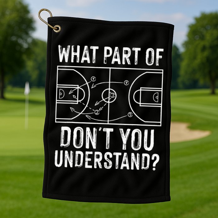 Funny Basketball Coach Design  Ball Game Trainers Golf Towel