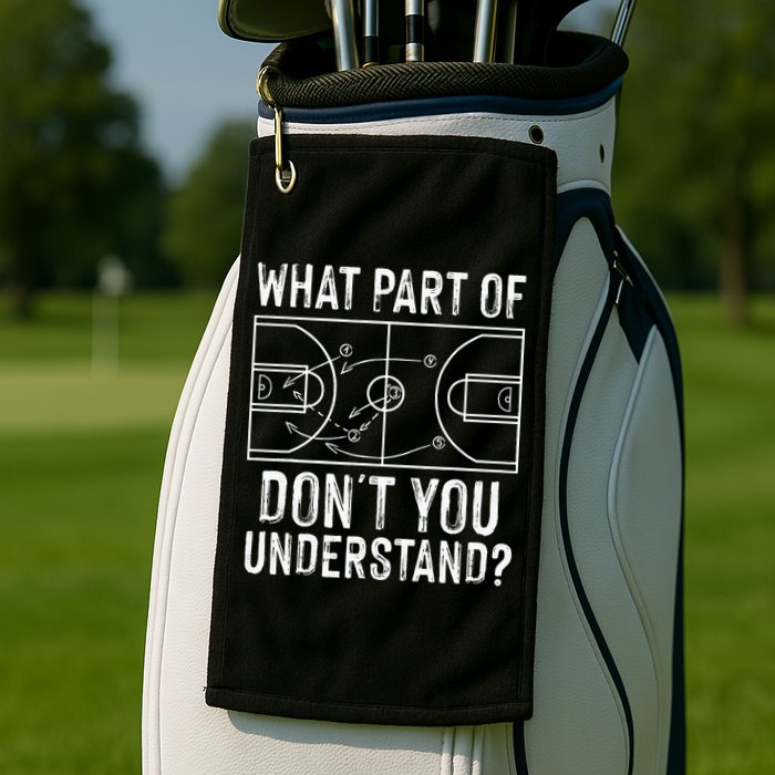 Funny Basketball Coach Design  Ball Game Trainers Golf Towel