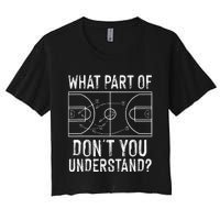 Funny Basketball Coach Design  Ball Game Trainers Women's Crop Top Tee