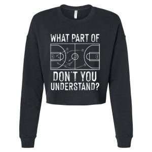 Funny Basketball Coach Design  Ball Game Trainers Cropped Pullover Crew