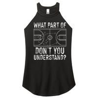 Funny Basketball Coach Design  Ball Game Trainers Women's Perfect Tri Rocker Tank