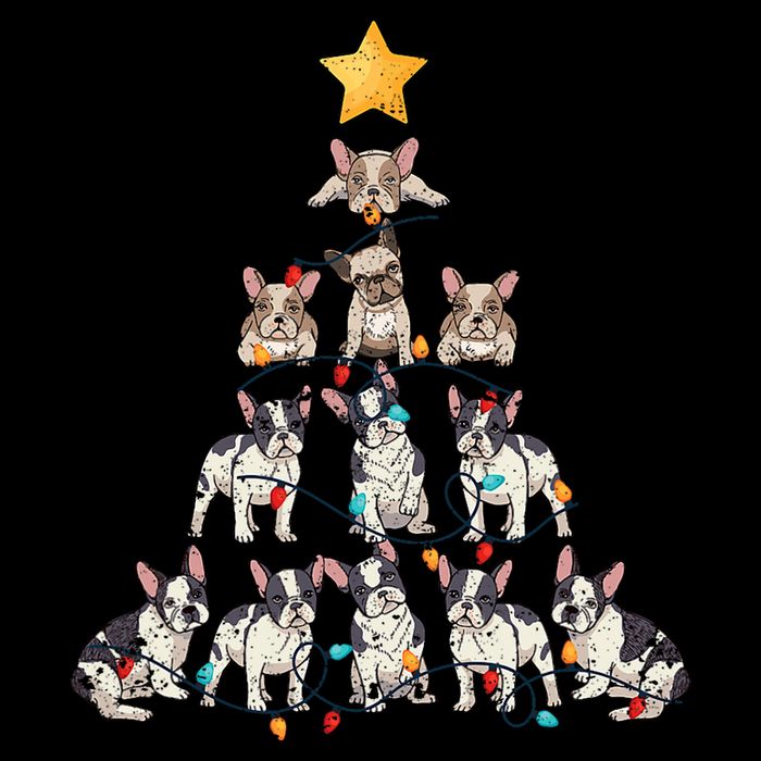 French Bulldog Christmas Tree Frenchie Dog Xmas Pjs Pajamas Sustainable Bucket Hat