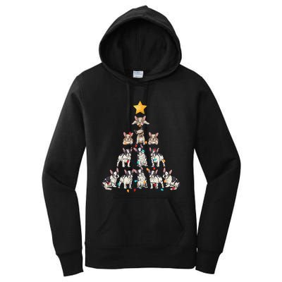 French Bulldog Christmas Tree Frenchie Dog Xmas Pjs Pajamas Women's Pullover Hoodie