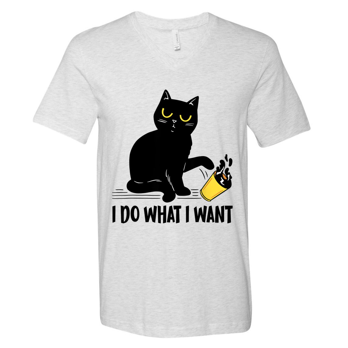 Funny Black Cat I Do What I Want Cat Lover Gifts V-Neck T-Shirt
