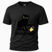 Funny Black Cat I Do What I Want Cat Lover Gifts Cooling Performance Crew T-Shirt
